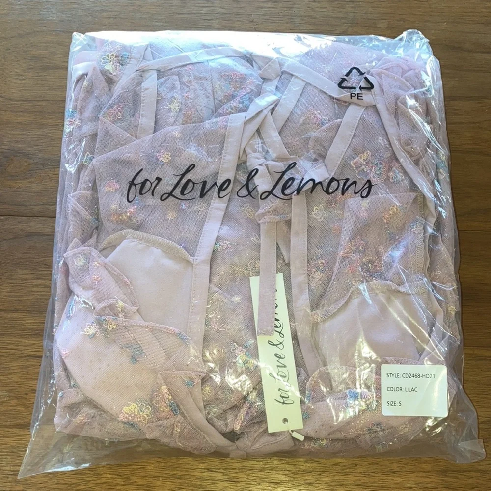 Rare For Love & Lemons Imani Hi-Low Dress in Lilac - Picture 13 of 15